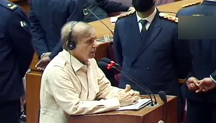 Leader of the Opposition Shahbaz Sharif addressing on the floor of the National Assembly in Islamabad, on June 16, 2021. — YouTube