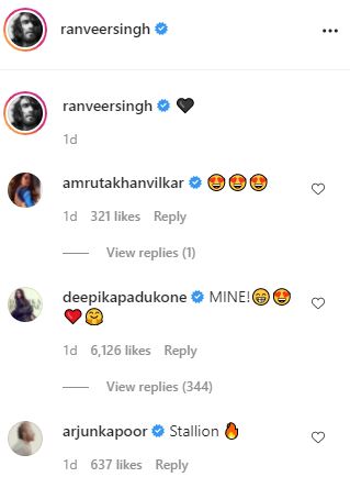 Deepika Padukone drops flirtatious comment on Ranveer Singhs new photo: MINE!