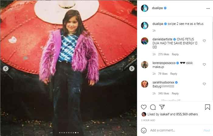 Dua Lipa looks adorable in childhood picture