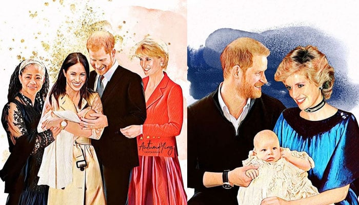 Princess Diana reimagined with Kate, Meghan Markle in emotional paintings