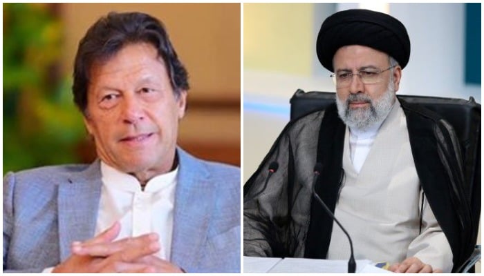 Prime Minister Imran Khan (L) and the newly-elected President of Iran Ebrahim Raisi. Photos: File.
