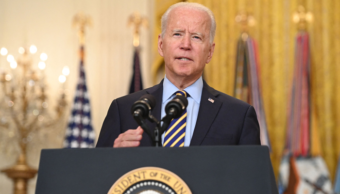 US President Joe Biden speaks about the situation in Afghanistan from the East Room of the White House in Washington, DC, July 8, 2021. — AFP/File