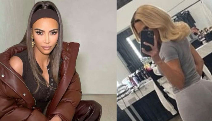 Kim Kardashian tries platinum blonde hair to give her personality a new look