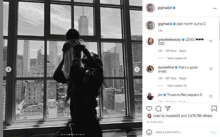 Gigi Hadid shares picture with Bella Hadid and Khai