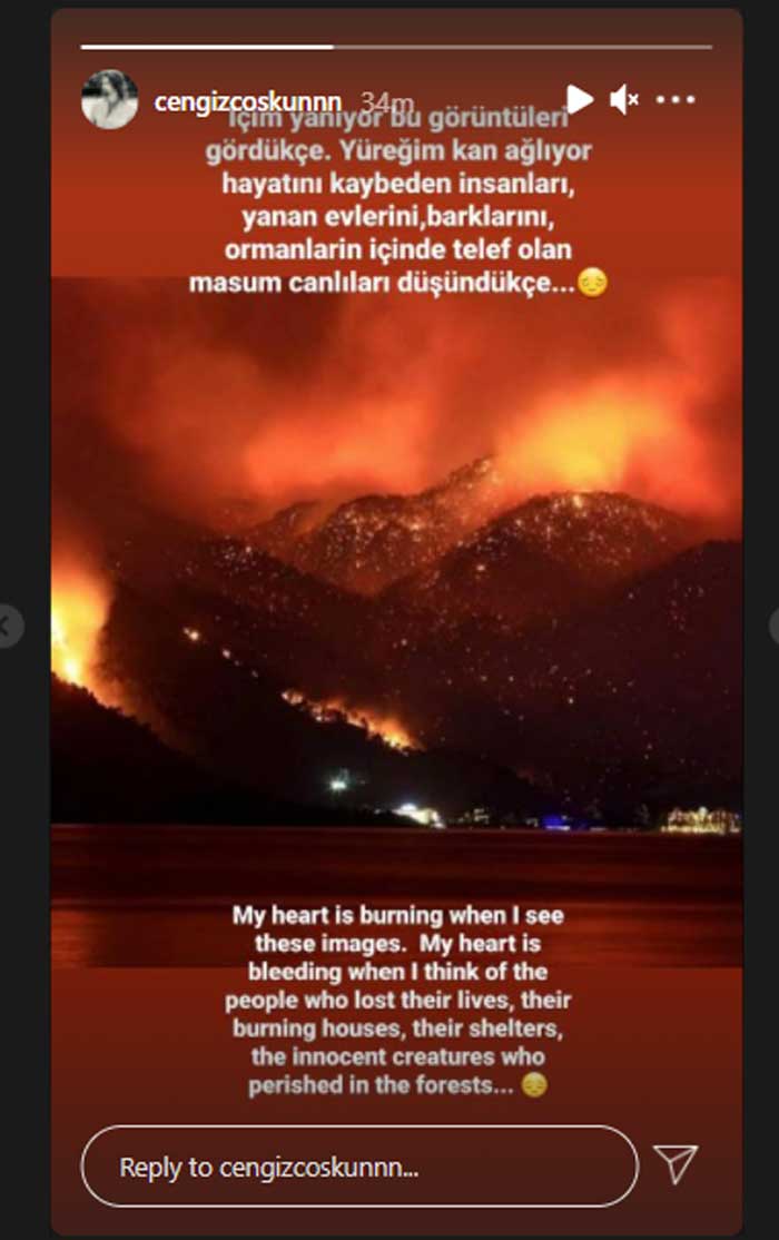 ‘Ertugrul’ star Cengiz Coşkun heartbroken over Turkey wildfires