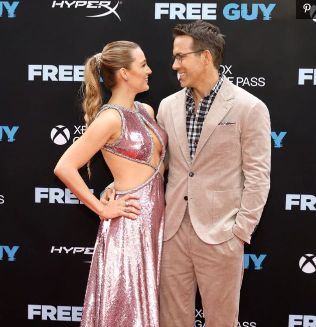 Blake Lively, Ryan Reynolds bring their fashion charms to Free Guy red carpet