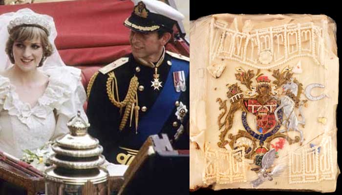 Diana, Prince Charles wedding cake slice sells for £1,850 ...