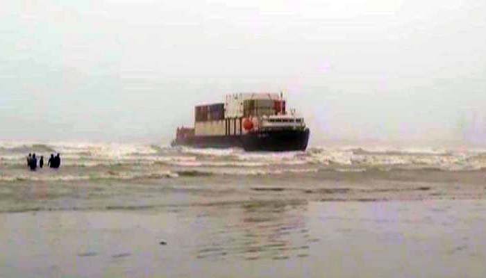 The vessel had become stranded at the Seaview beach on July 21. Photo file
