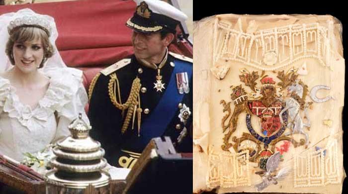 Diana, Prince Charles wedding cake slice sells for £1,850