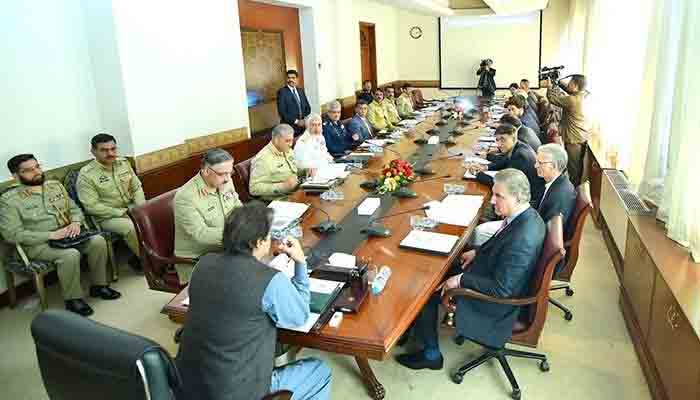 Prime Minister Imran Khan chairs meeting of National Security Committee. File