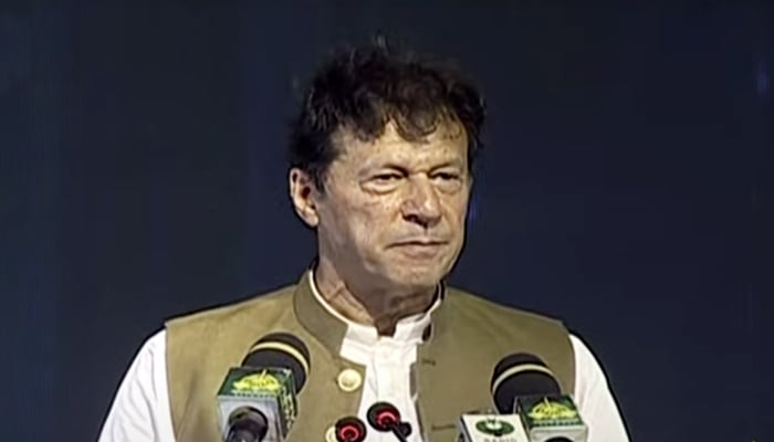 Prime Minister Imran Khan addressing an event in Lahore, on August 25, 2021. — YouTube