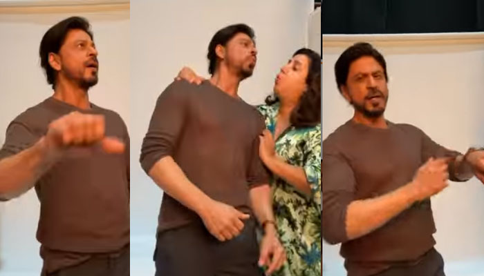 Shah Rukh Khan recreates iconic song from Main Hun Na with Farah Khan