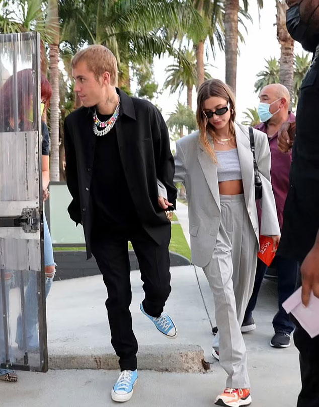 Justin and Hailey Bieber spotted arm in arm in Beverly Hills
