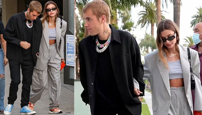 Justin and Hailey Bieber spotted arm in arm in Beverly Hills