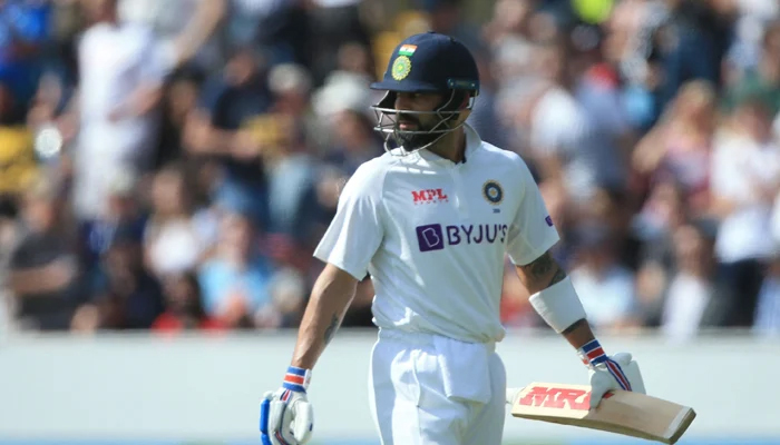 Indias captain Virat Kohli walks off for 55 on the fourth day of the third cricket Test match between England and India at Headingley cricket ground in Leeds, northern England, on August 28, 2021. — AFP