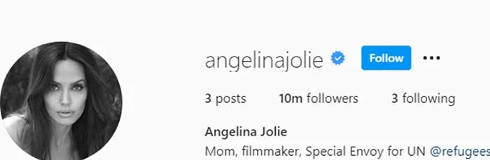 Angelina Jolie reaches 10 million Instagram followers after debut record