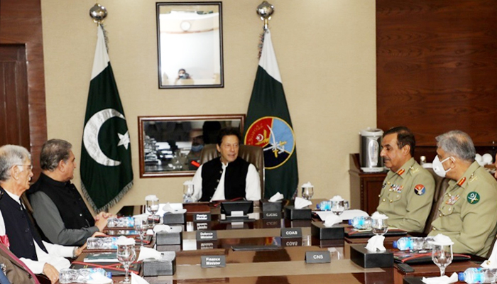 Prime Minister Imran Khan chairs the 25th meeting of the National Command Authority (NCA), on August 8, 2021. — PM Office