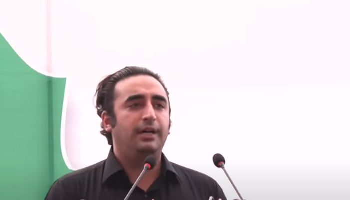 PPP Chairman Bilawal Bhutto-Zardari addressing a a workers convention in Rahim Yar Khan, on September 9, 2021. — YouTube/HumNewsLive