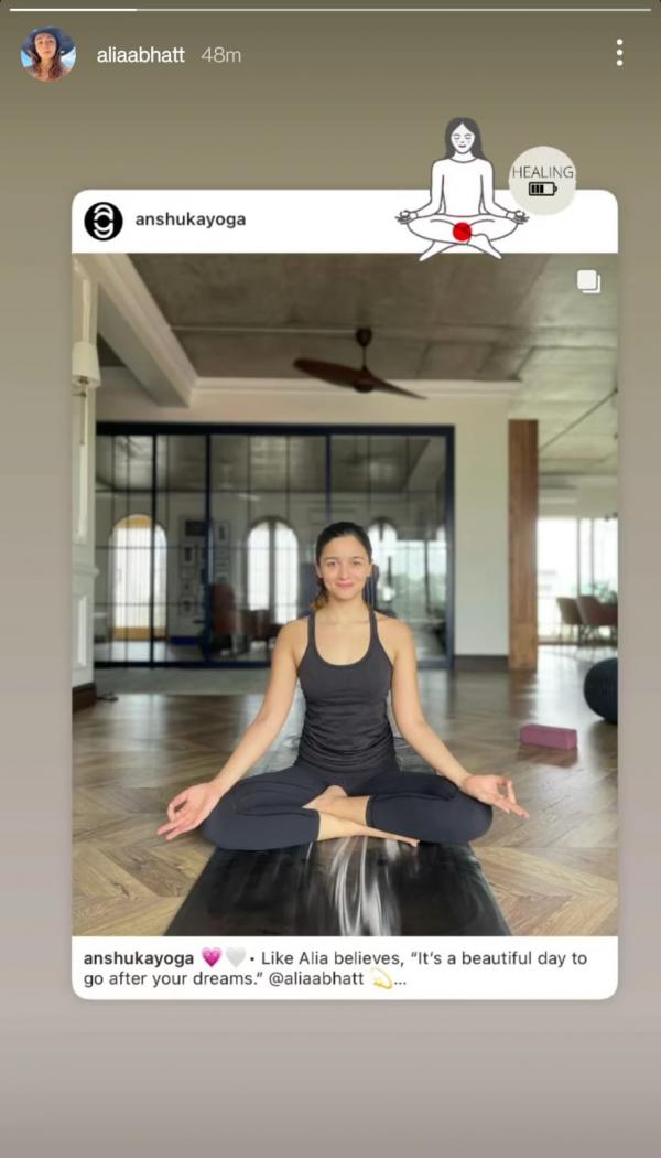 Alia Bhatt marks her weekend with ‘healing’ Yoga pose, shares pictures of her beautiful home