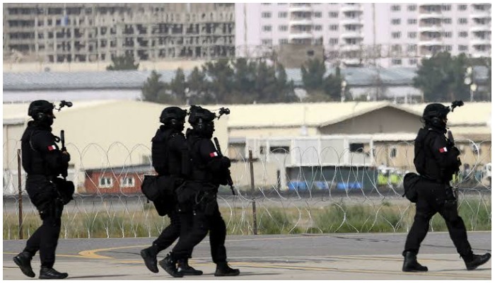 Qatari special forces arrive at Kabul airport where the Gulf emirate has been supporting operations. Photo AFP