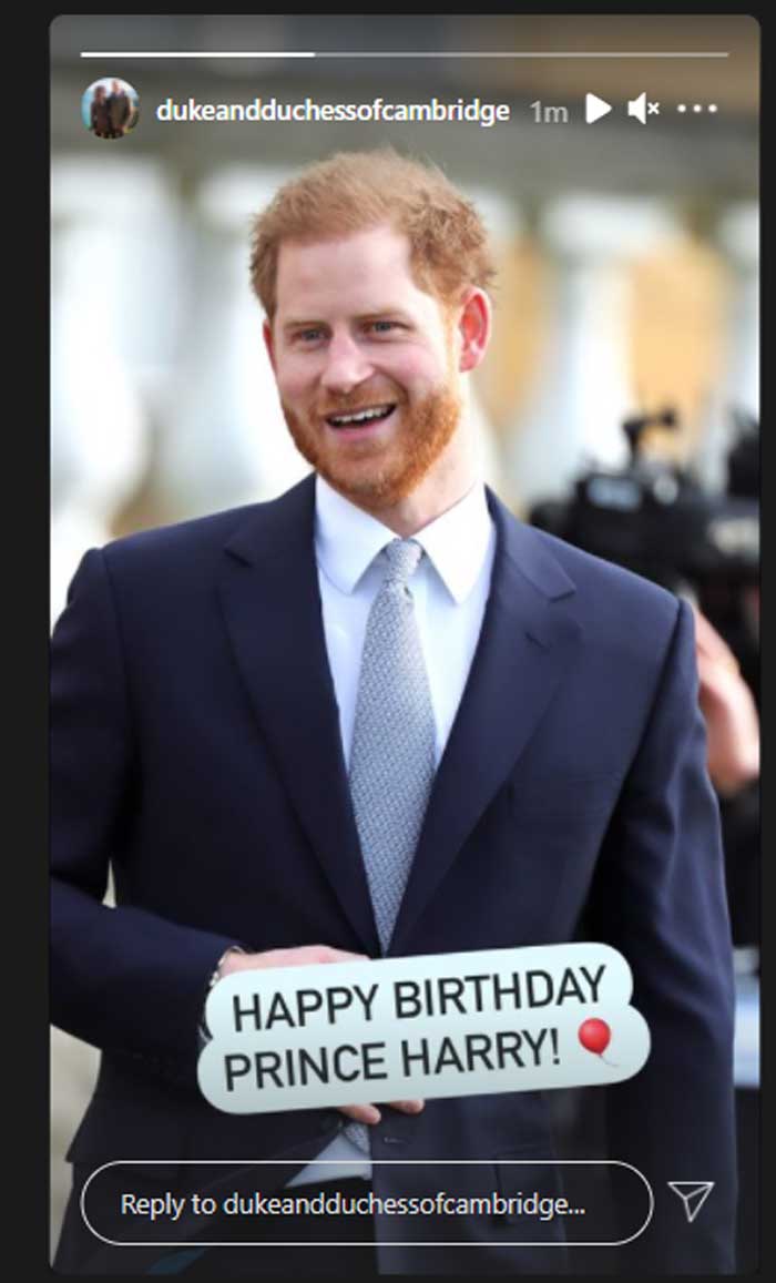 Prince William, Kate Middleton send sweet wishes to Prince Harry on 37th birthday