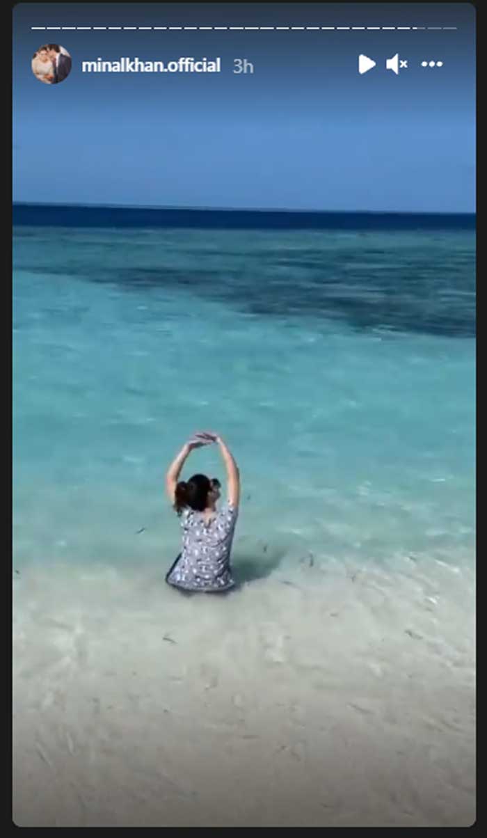 Minal Khan, Ahsan Mohsin Ikram share more photos, videos from Maldives