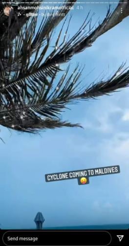 Minal Khan says she is being chased by cyclone Gulab in Maldives