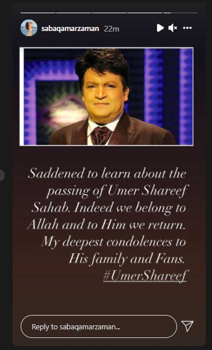 Pakistani celebrities mourn death of Umer Sharif