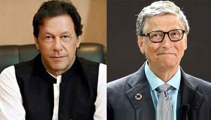 Prime Minister Imran Khan (left) and Microsoft founder Bill Gates (right). Photo: file