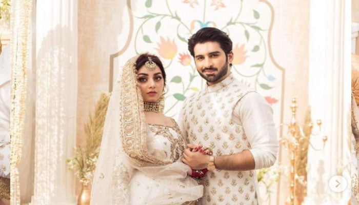 Muneeb Butt, Alizeh Shah leave fans smitten in all-white wedding photos