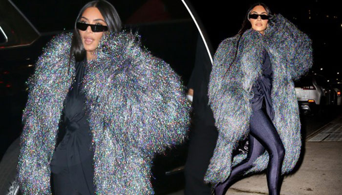 Kim Kardashian steps out for dinner with SNL cast donning $23k coat