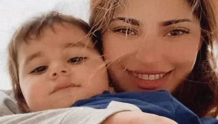 Naimal Khawar Khan poses for adorable thread of photos with baby Mustafa