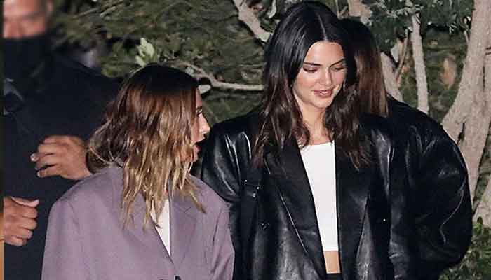 Hailey Bieber and Kendall Jenner enjoy dinner at Nobu during a night out in Malibu