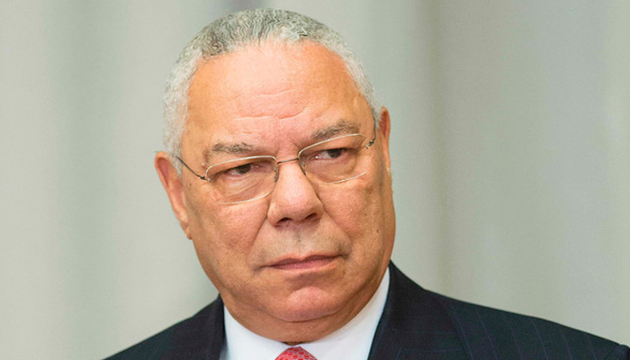 In this file photo former US Secretary of State Colin Powell listens during a ceremony to break ground on the US Diplomacy Center at the US State Department in Washington, DC, September 3, 2014. — AFP/File