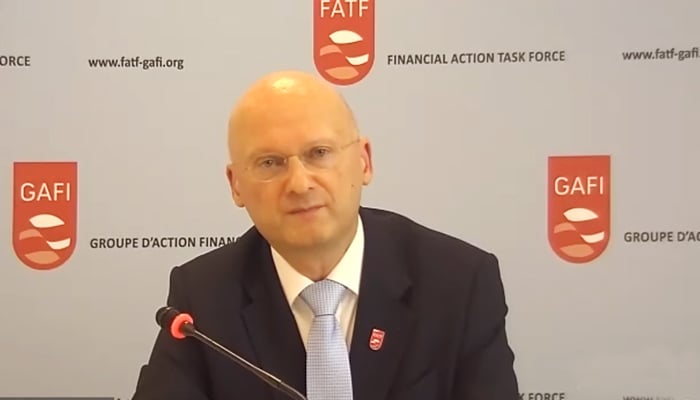 FATF President Dr Marcus Pleyer addressing a post-plenary conference on October 21, 2021.. — YouTube