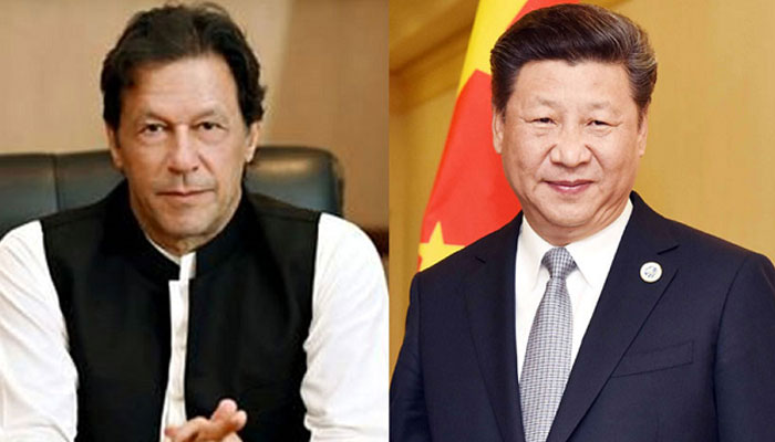Prime Minister Imran Khan and Chinese President Xi Jinping. File photo