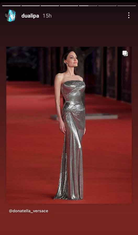 Angelina Jolie leaves Dua Lipa in awe of her appearance at Eternals screening