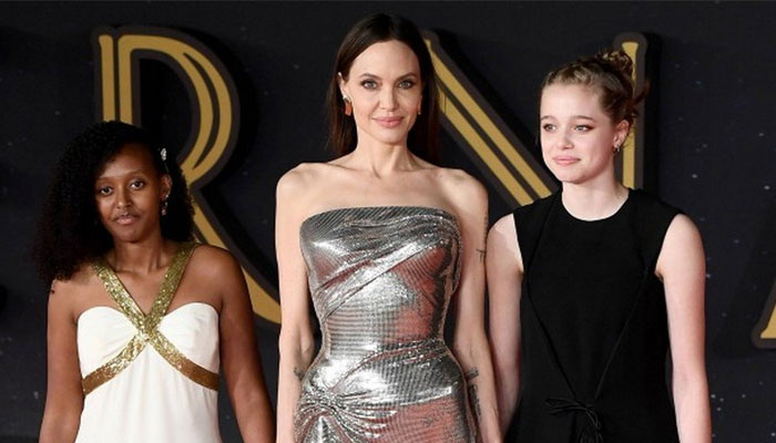 Pics: Angelina Jolie arrive at Eternals cast party with daughters Shiloh, Zahara