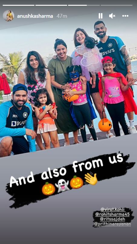 Anushka Sharma, Virat Kohli’s daughter Vamika dresses up for Halloween bash in UAE