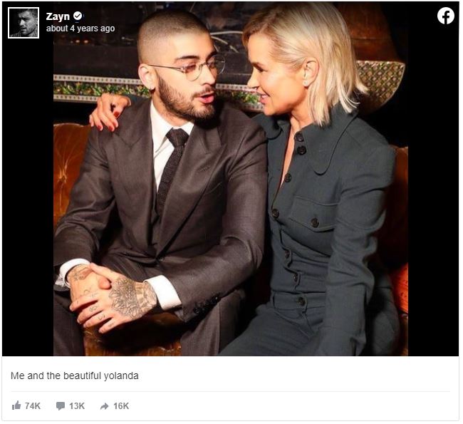 Throwback: Resurfaced photo of Zayn Malik praising Yolanda Hadid goes viral