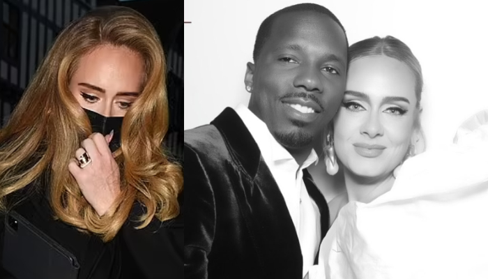 Adele spotted with ‘wedding’ band on ring finger