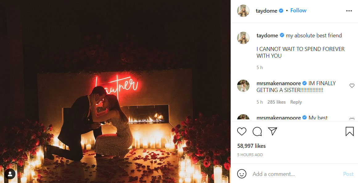 ‘Twilight’ star Taylor Lautner announces engagement to Tay Dome