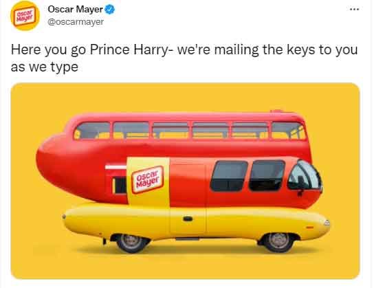 Pidato Pangeran Harry di gala New York mendapat tanggapan dari Oscar Mayer