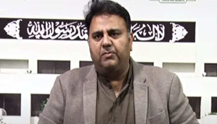 Minister for Information and Broadcasting Fawad Chaudhry addressing a press conference in Islamabad on November 17, 2021. — YouTube/HumNewsLive