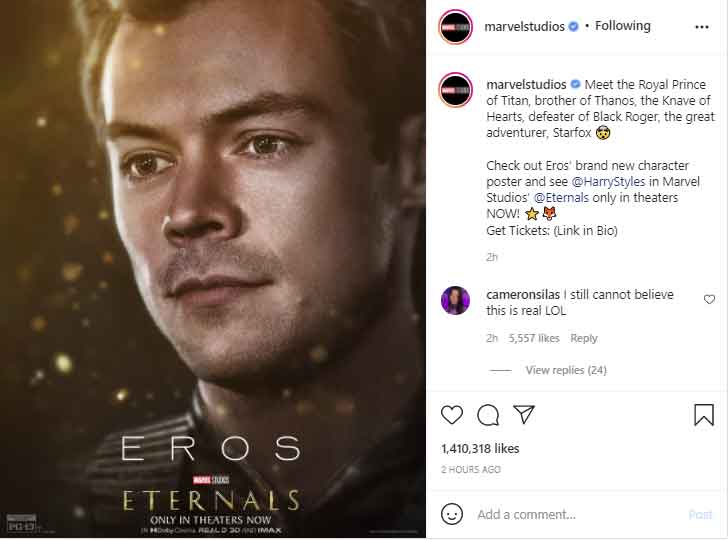 Harry Styles introduced as Thanos brother