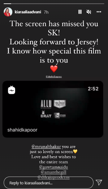 Shahid Kapoor’s ‘Jersey’ trailer gets a nod from Kiara Advani