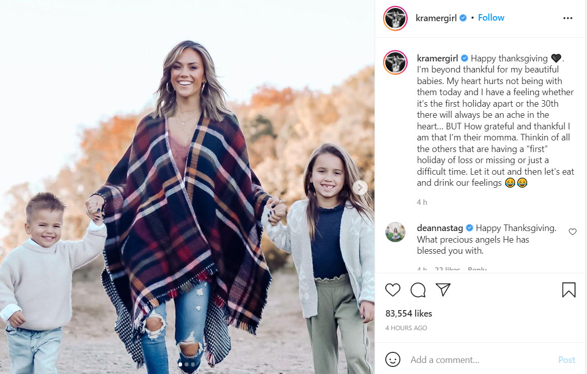 Jana Kramer ‘in tears’ as she marks first Thanksgiving without kids: ‘My heart hurts’