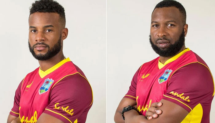 West Indies players Shai Hope (L) and Kieron Pollard (R). Photo: file