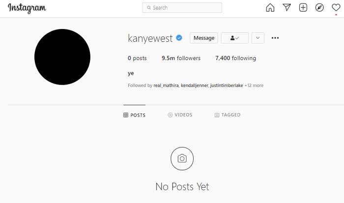 Kanye West deletes all Instagram posts amid Kim Kardashian romance with Pete Davidson