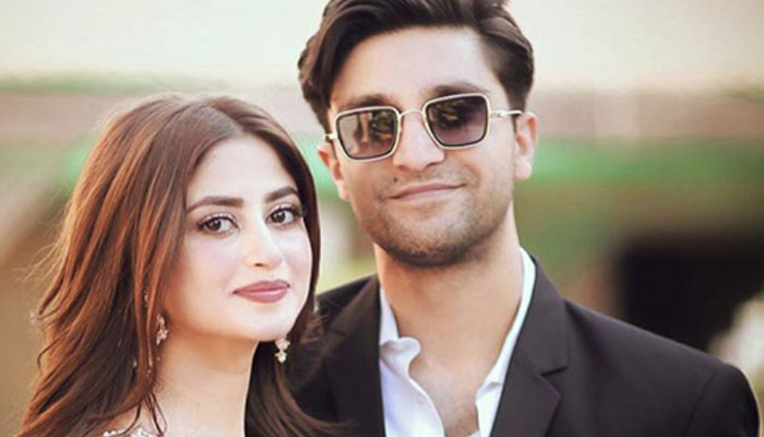 Sajal Aly updates fans on whereabouts of Ahad Raza Mir amid Khel Khel Mein premiere